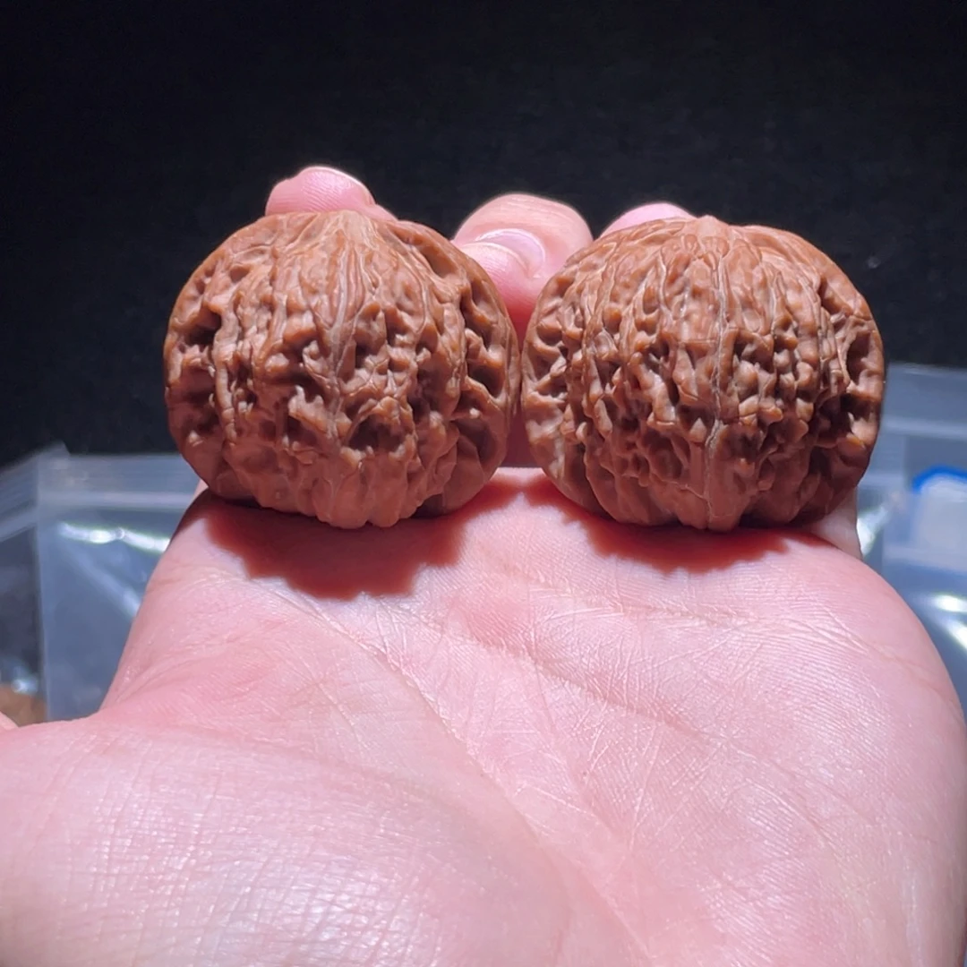 吊坠文玩核桃40 全品红皮磨盘