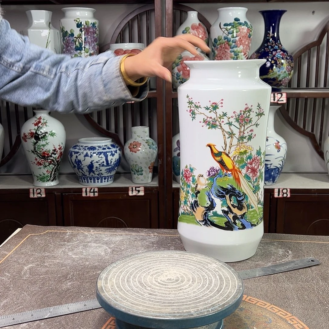 摆件陶景德镇陶瓷书富贵