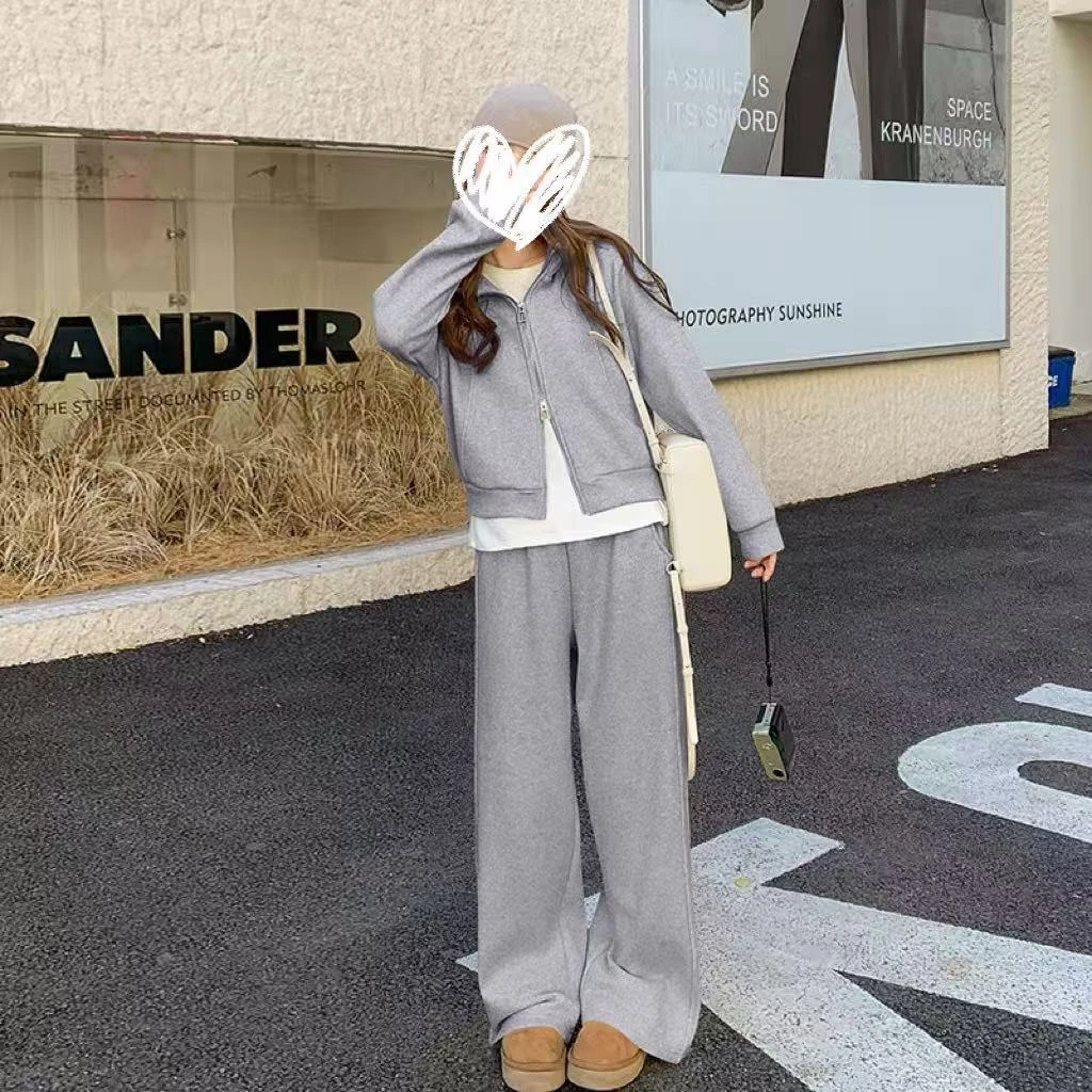 仙女风运动风静奢风时尚套装显瘦宽松秋季韩版小个子两件套