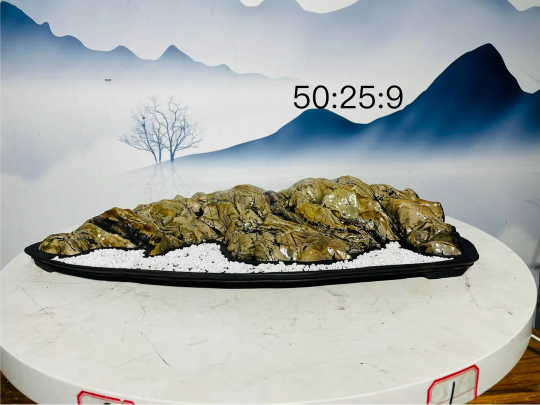 九龙璧切底山假山奇石家居摆件装饰高档家用新款尺寸50-25-9