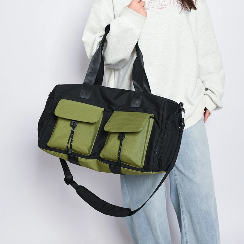 男女同款双面可用大容量旅行健身包带鞋仓干湿分离多功能休闲包