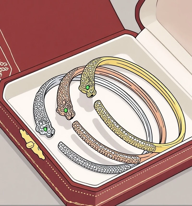 钨金手镯 HY 豹子手镯 高定