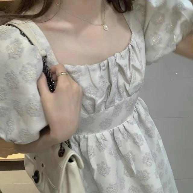 宽松腰植物花卉建筑高吸汗连衣裙女装夏装时尚宽松【201-300】