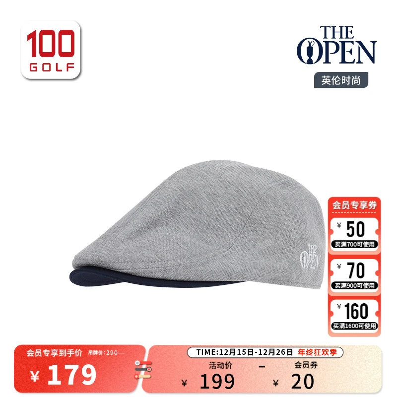 THEOPEN英国公开赛高尔夫球帽女25新品英伦时尚贝雷帽TF252BA107