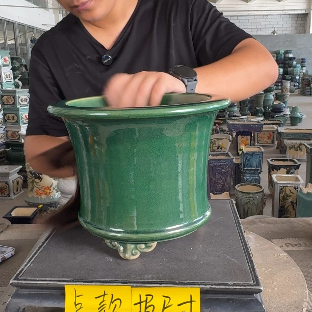 一风堂石湾花盆。内口20*17