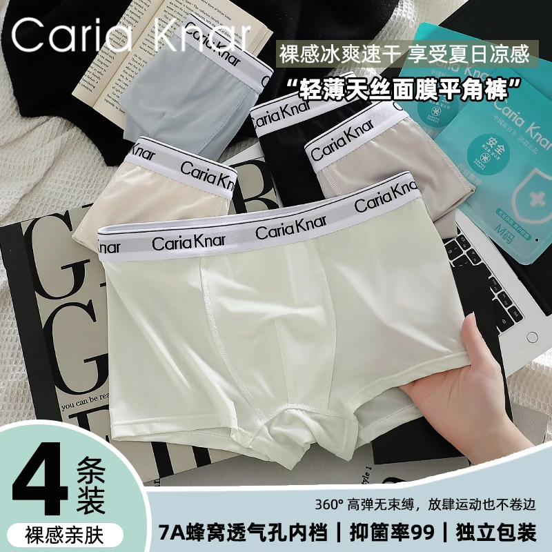 CariaKnar 夏季冰丝透气舒适薄款男士内裤男款高弹力超薄清凉无痕