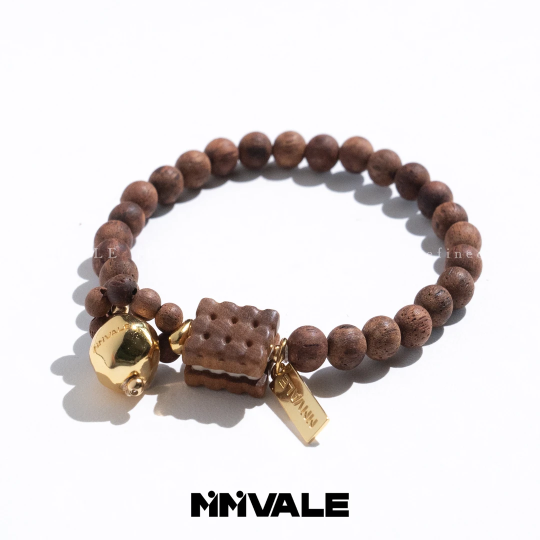 秘密山谷【焦糖饼干】原创设计猛犸牙夹心饼干降真香手串MMSG8629