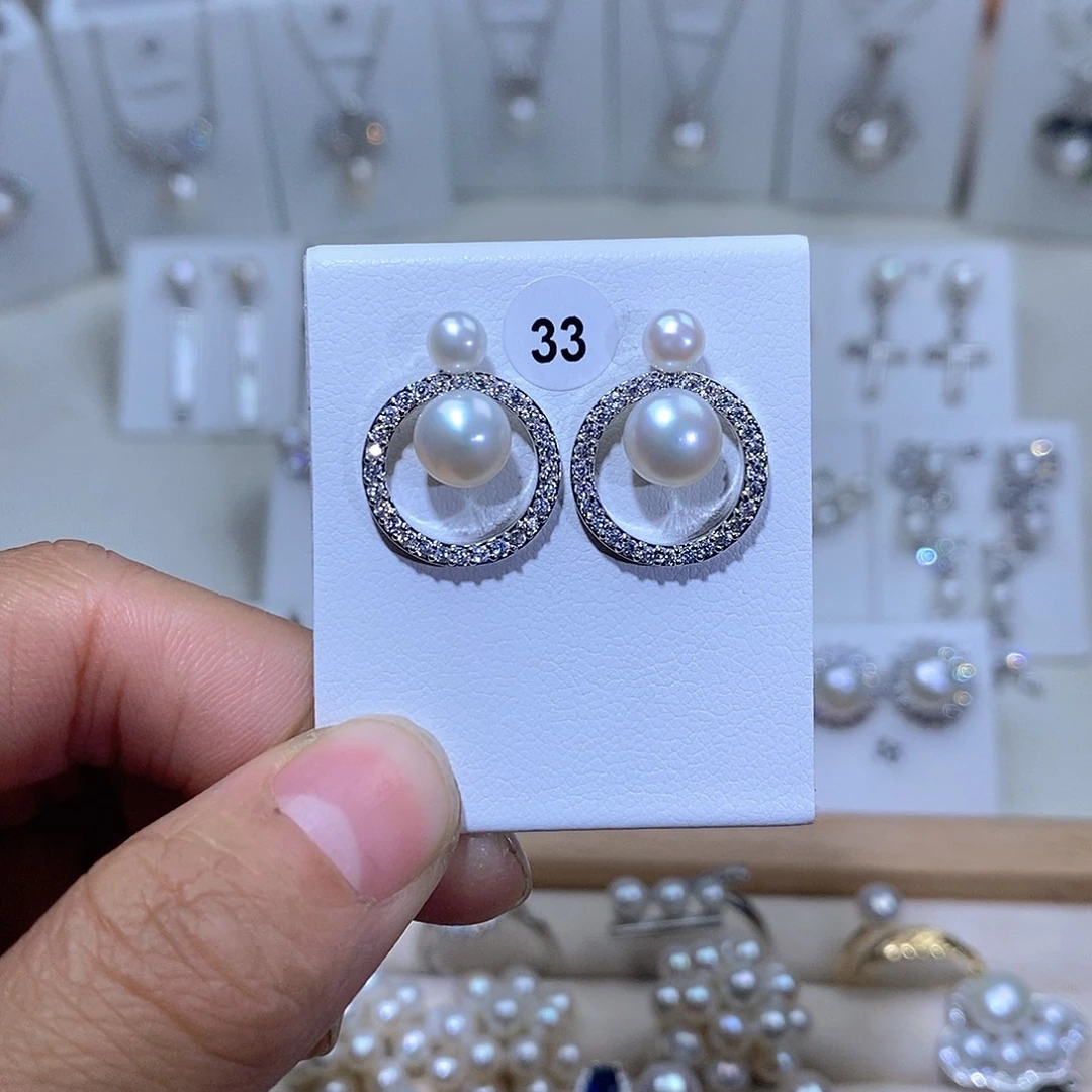 淡水珍珠耳饰未镶嵌