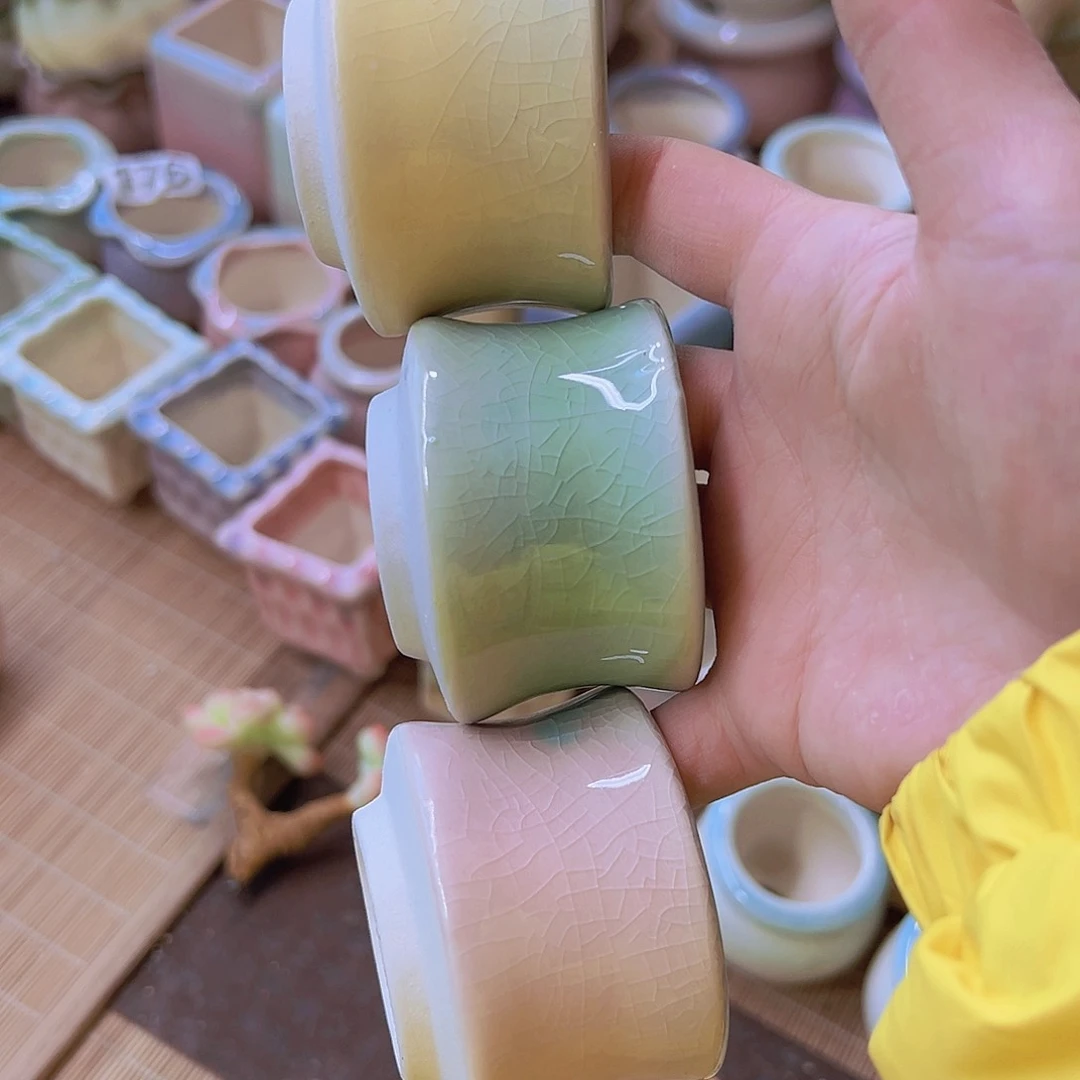 红陶陶瓷花盆当场满12包邮