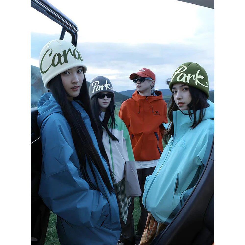 山系堆堆帽2025新款包头针织帽川西旅游感慵懒风户外登山徒步冷帽