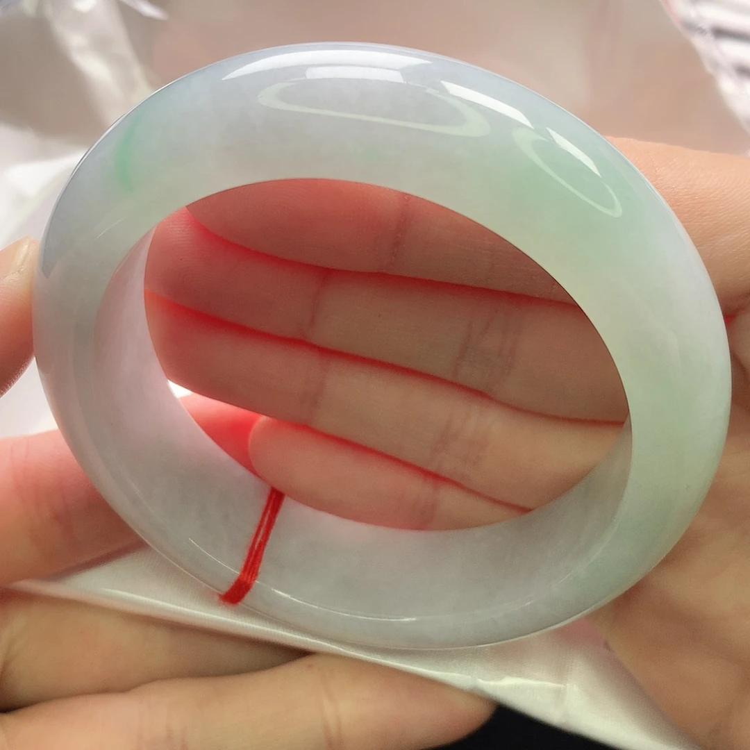 翡翠未镶嵌手镯缅甸56宽版轮胎