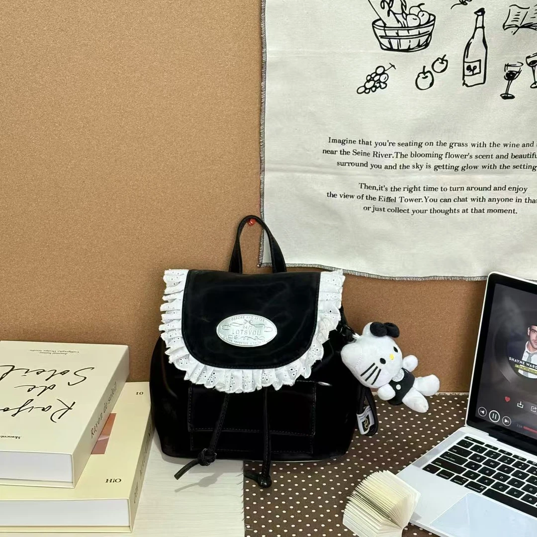 卷卷小众时尚百搭双肩包包A077