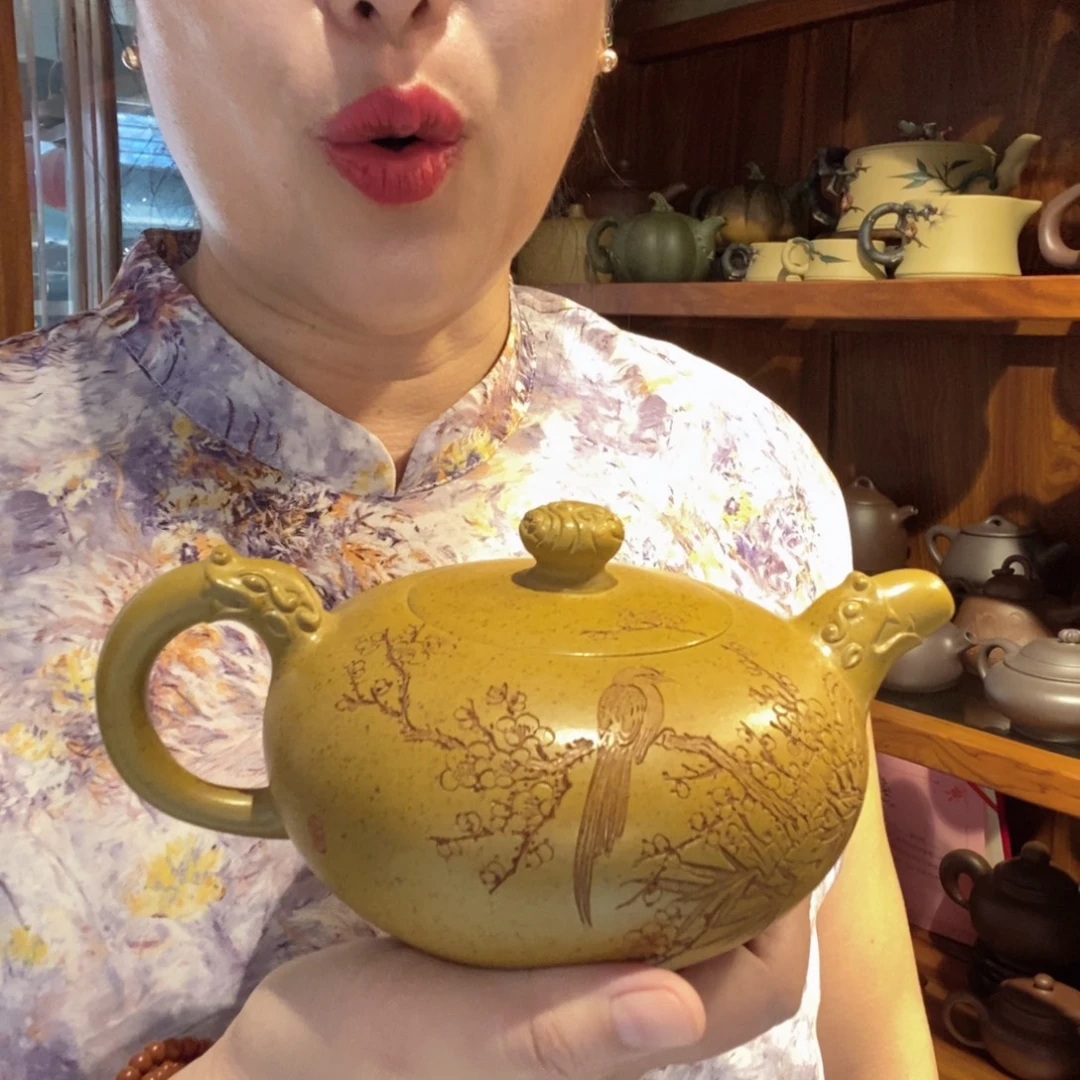 吉***宝紫砂茶壶龙壶（原矿柴烧500）