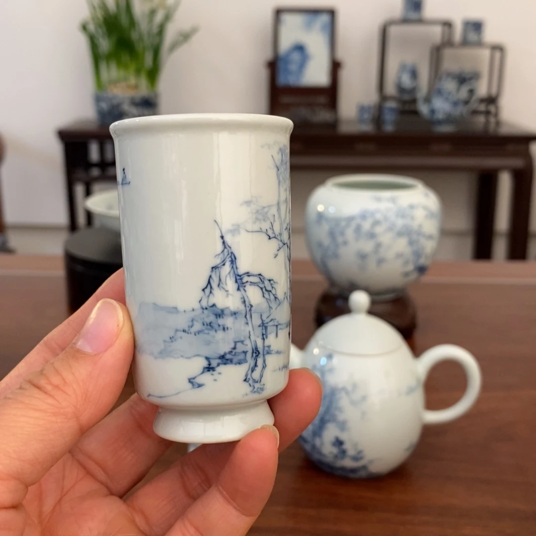 隔**叔宋墨文人雅器单杯