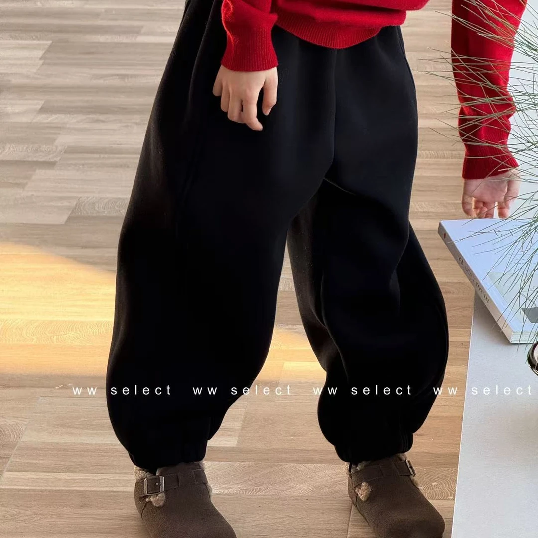 【黑标·双股棉】加绒亲子卫裤M231