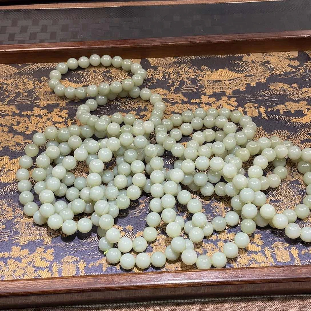 和田玉且末蓝手串10mm未镶嵌