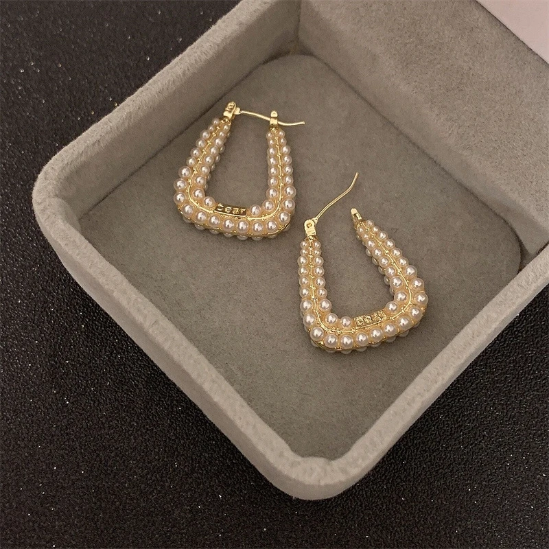 铜合金耳饰 气质轻奢百搭简约简约优雅精致网红设计师耳环F3215