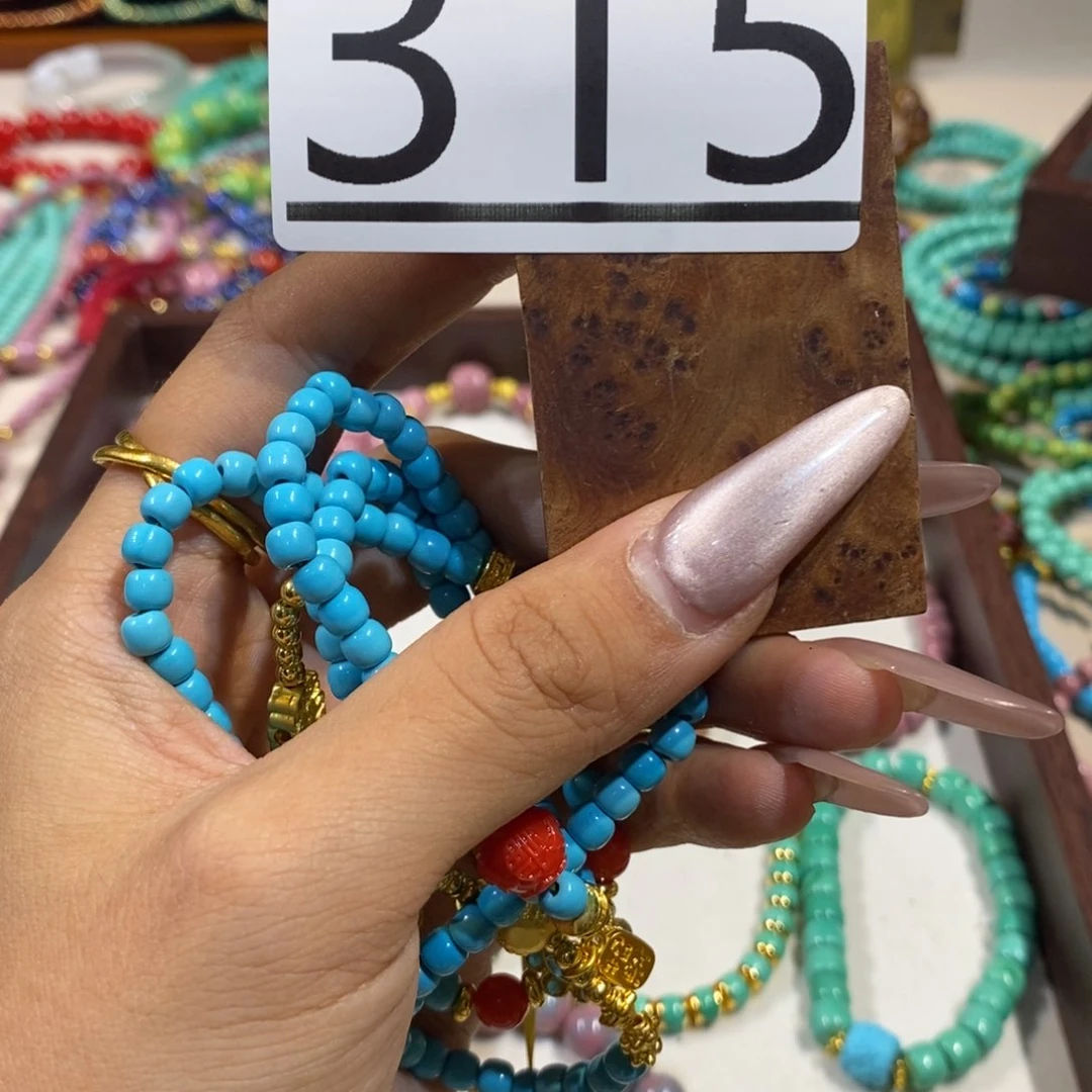 半***雨木圆珠圆雕手工串315