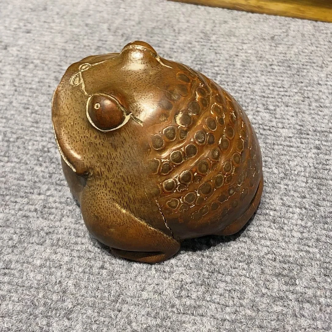 木9****7竹雕三足金蟾摆件