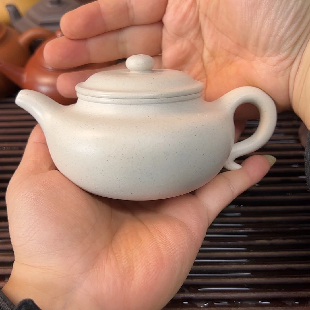 宁***远紫砂茶壶半手工白玉段仿古