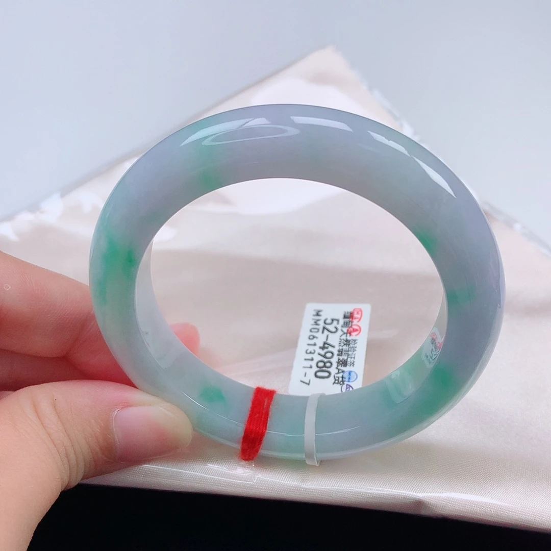 未镶嵌手镯翡翠52正圈