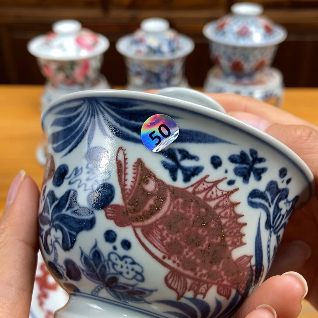 手绘现代茶具非古董
