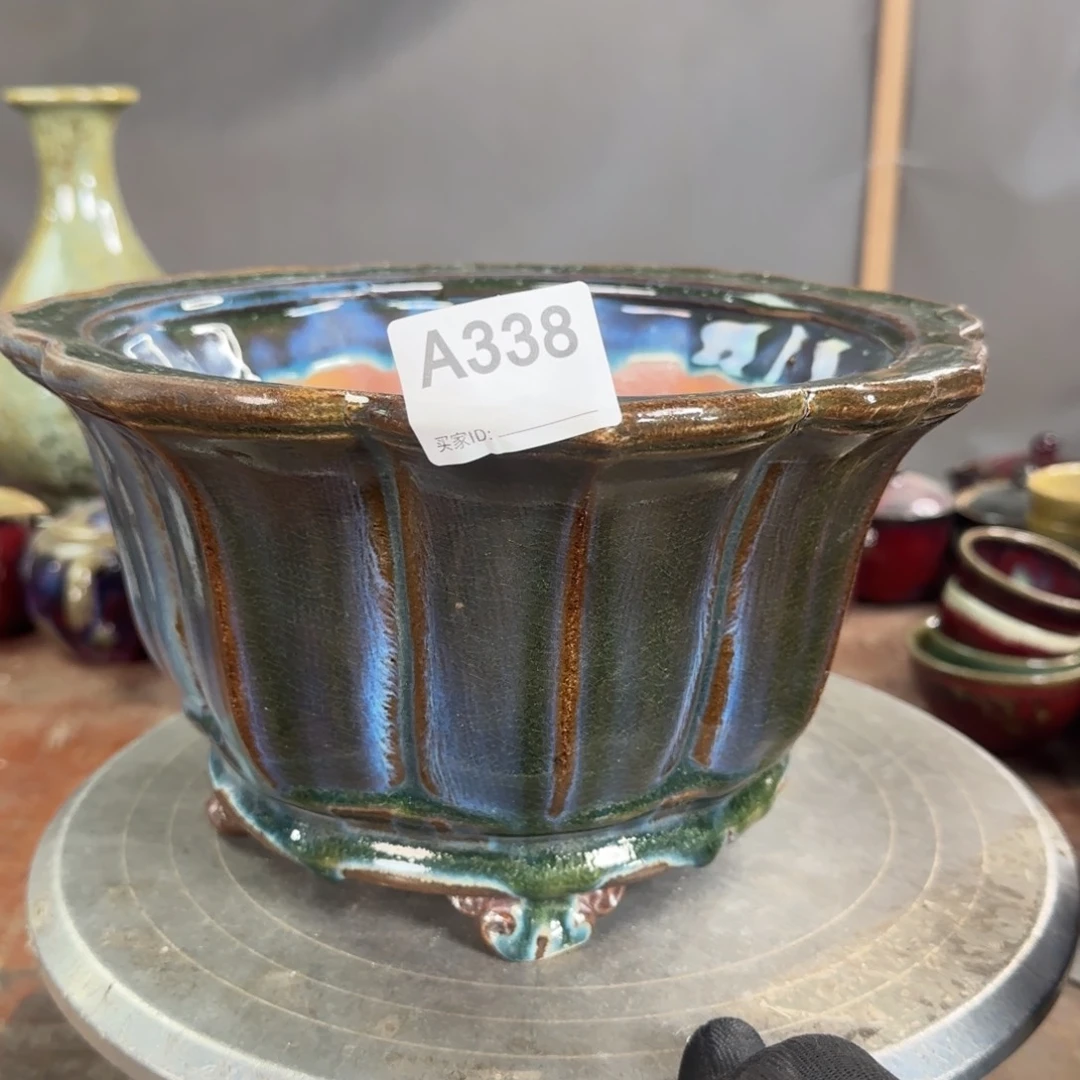 紫砂花盆秦**月338   瑕疵品