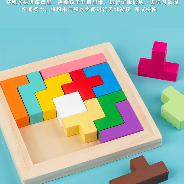 智慧儿童十三块木制伤脑筋拼图智力拼板玩具益智动脑筋