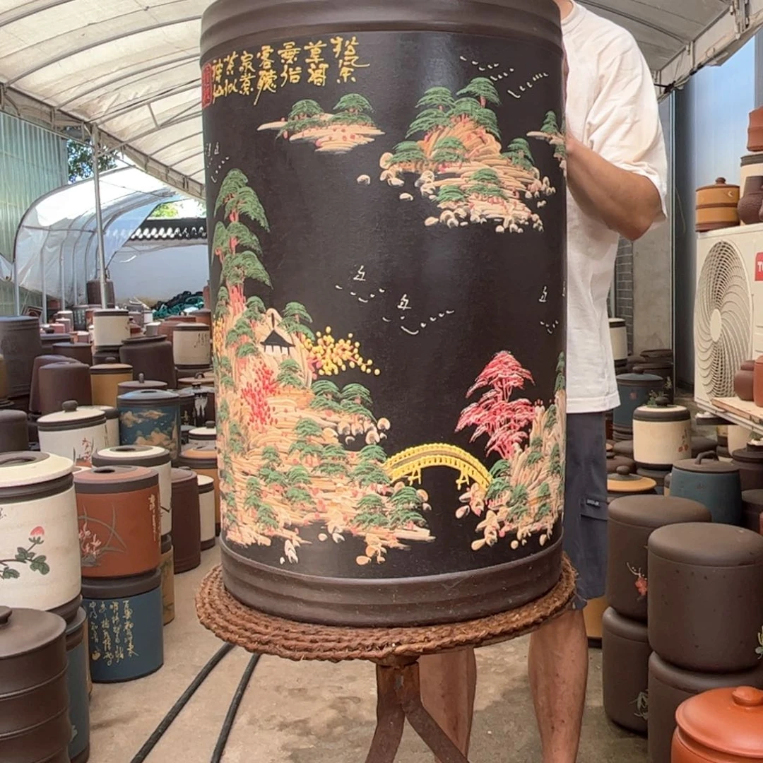 紫砂茶叶罐80饼茶叶罐