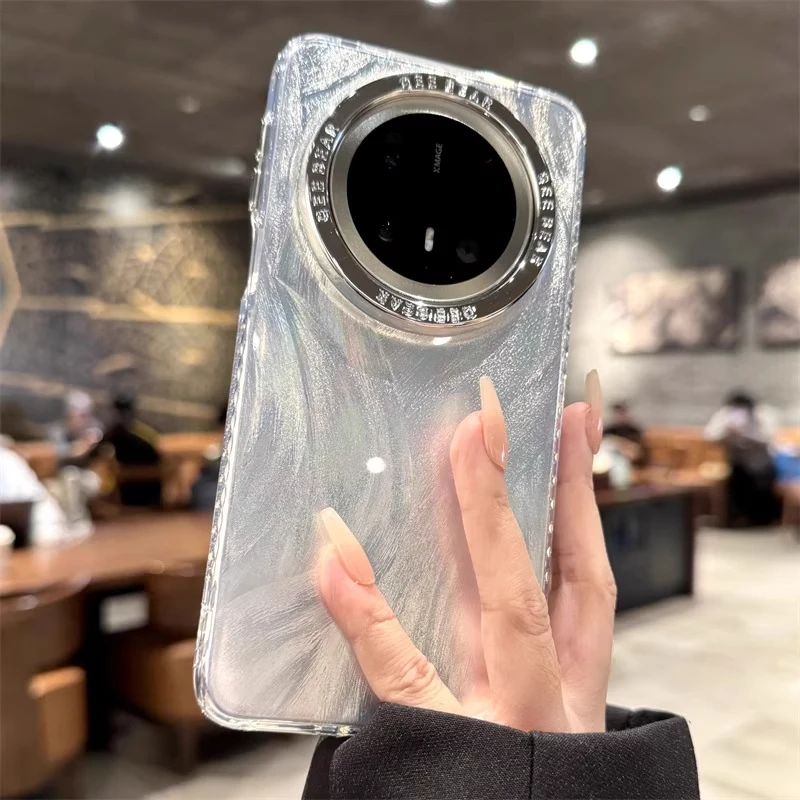 适用华为mate70pro手机壳新款渐变羽纱mate70高级感mate70pro全包