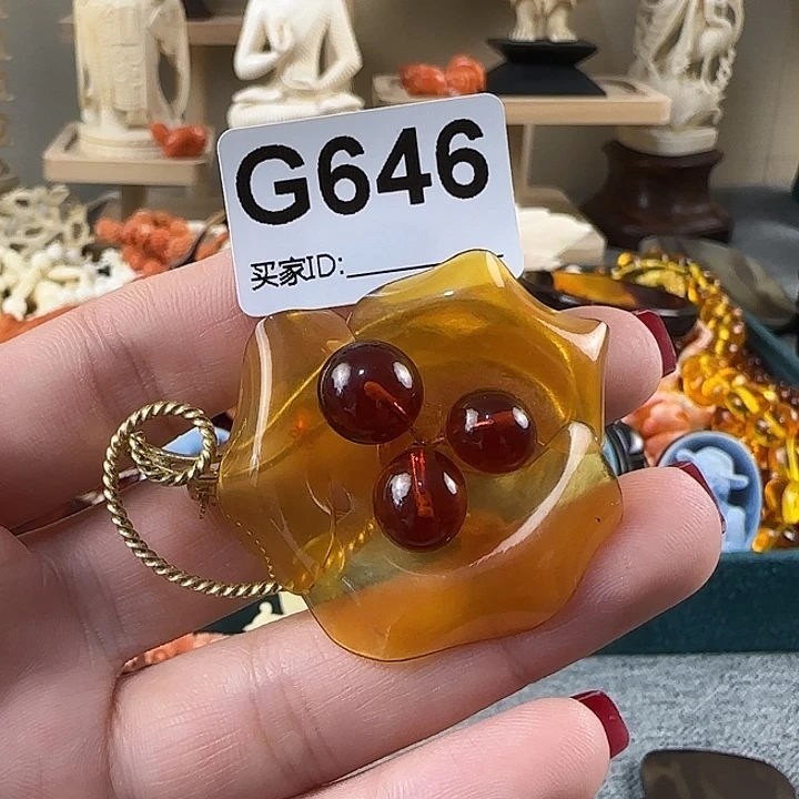 琉璃纯铜合金胸针