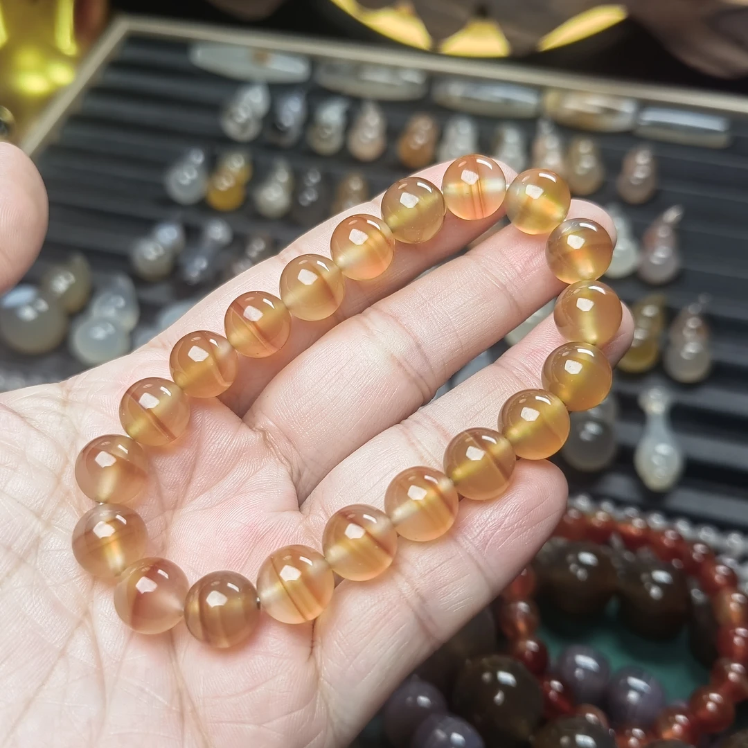 江料手串 卡10mm  天然颜色男女同款
