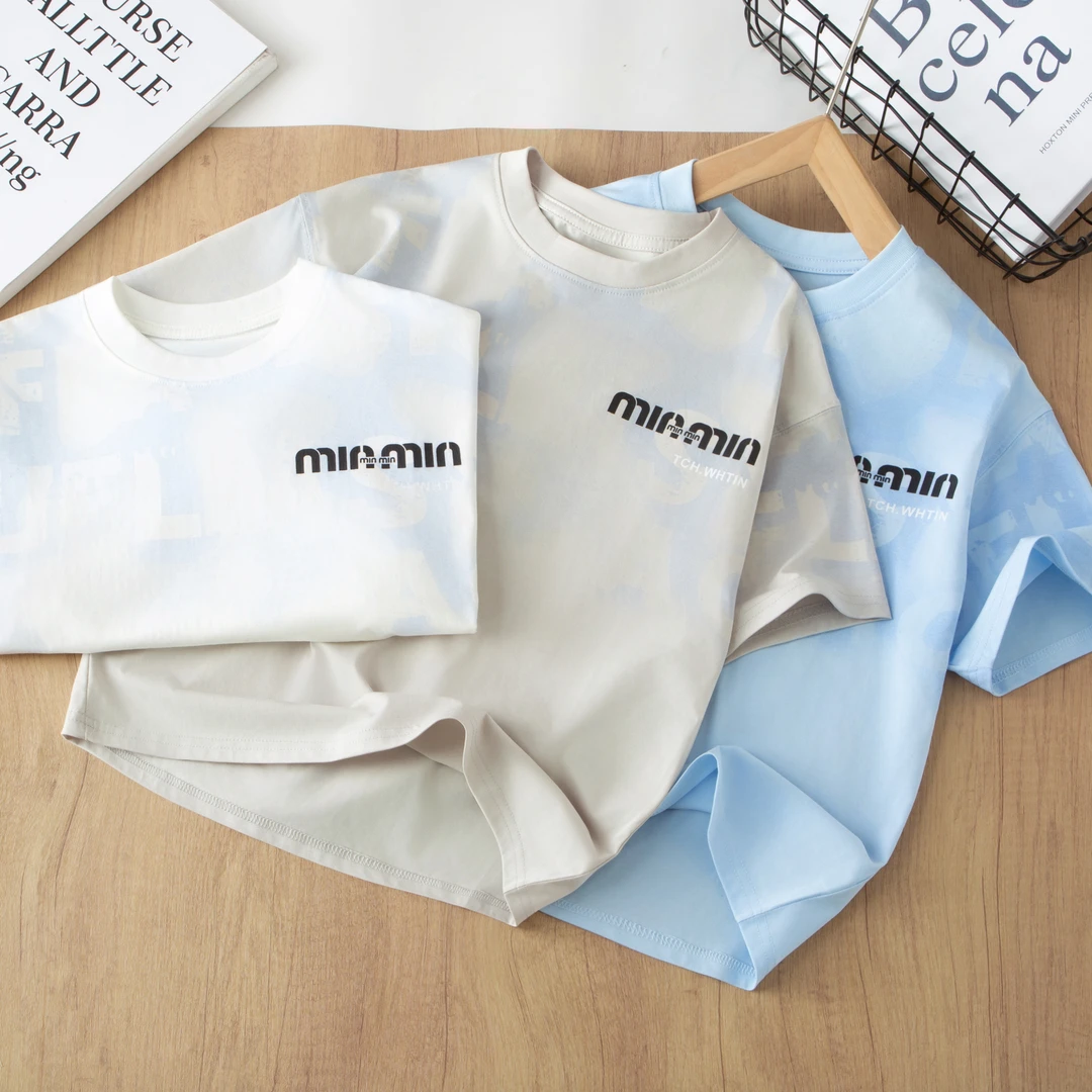 纯棉儿T恤童网红夏季宽松潮流童装潮牌个性帅气男童中大童半袖