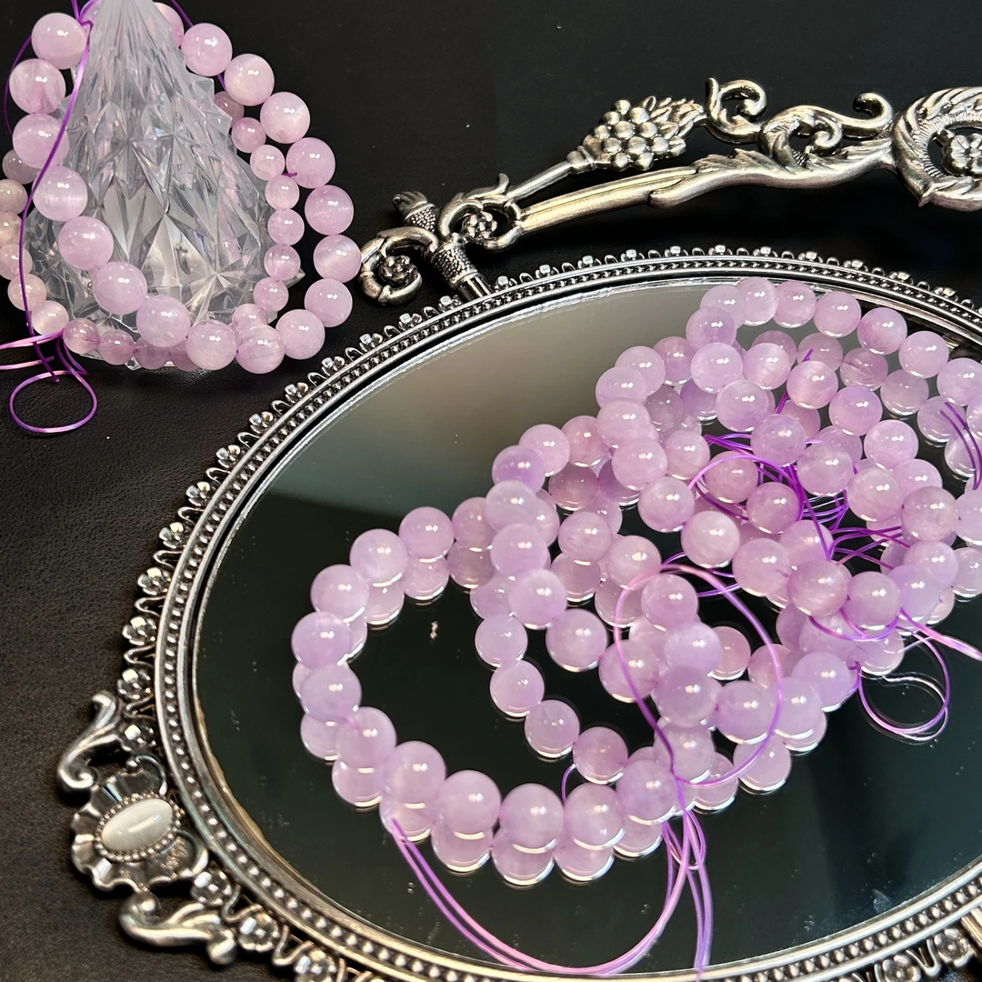 净体拉丝猫眼紫锂辉手串多样性发其一