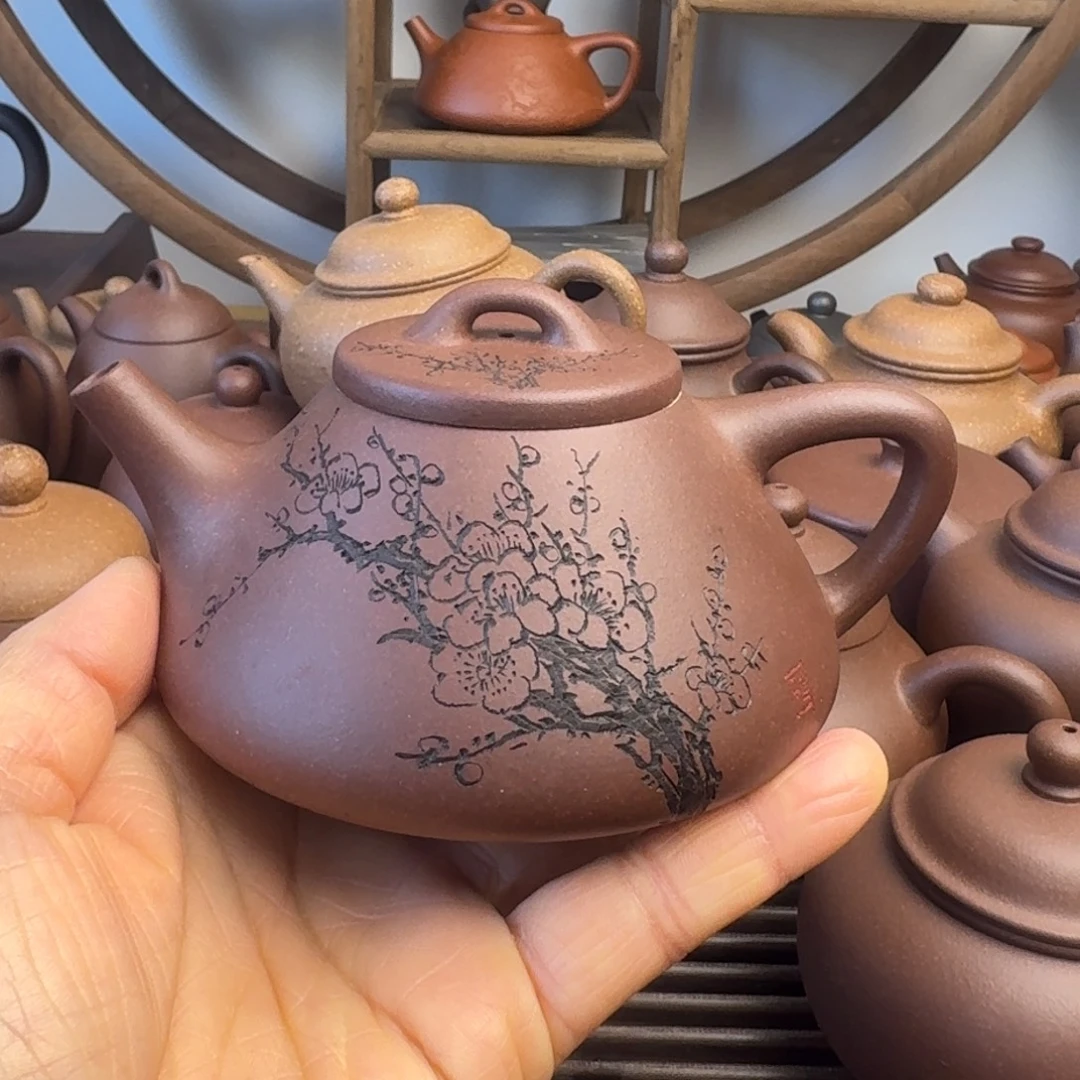 茶壶紫砂200cc微瑕特价处理子冶石瓢