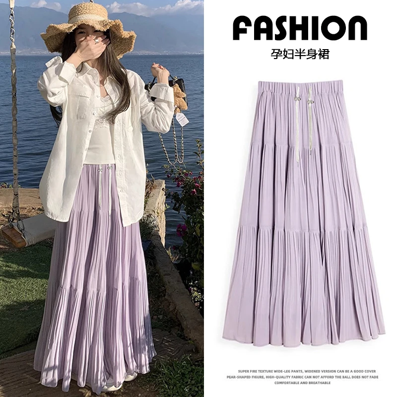 时尚孕妇雪纺蛋糕裙2025春夏季新款韩系气质显瘦温柔仙气半裙女裙