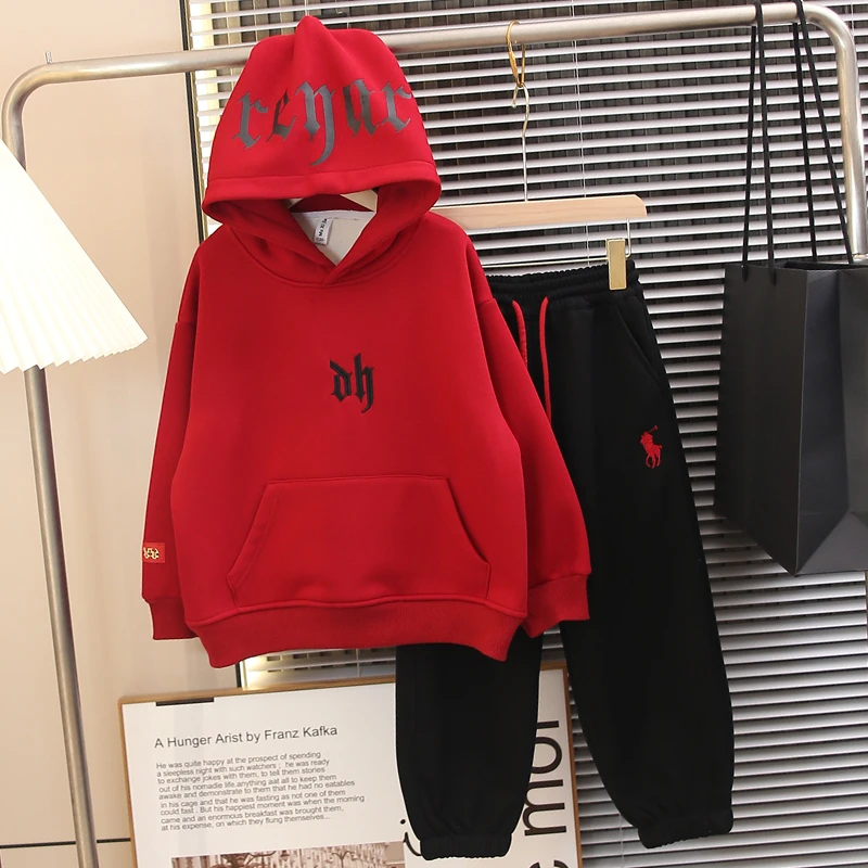 儿童春装卫衣2025新款男童春秋款连帽长袖宽松中大童休闲百搭上衣