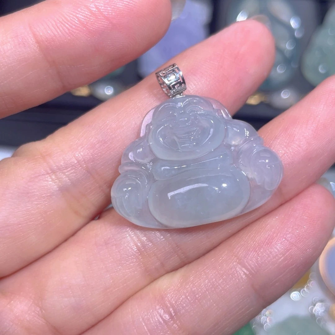 颈饰18K金镶嵌翡翠翡翠