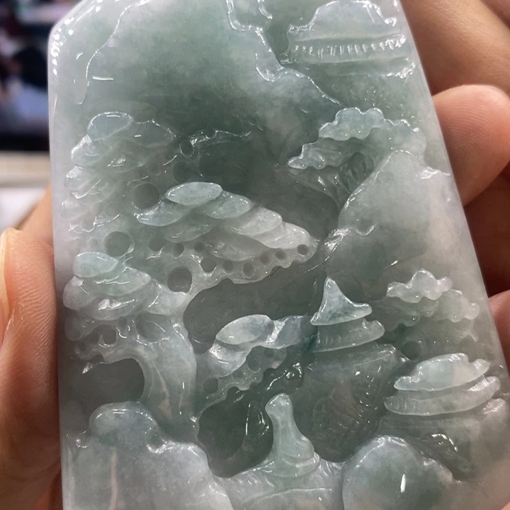 无***刚翡翠未镶嵌吊坠(不含链)2559