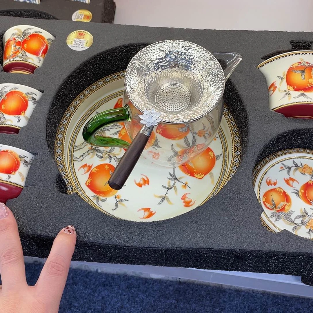 陶景德陶瓷盖碗茶具