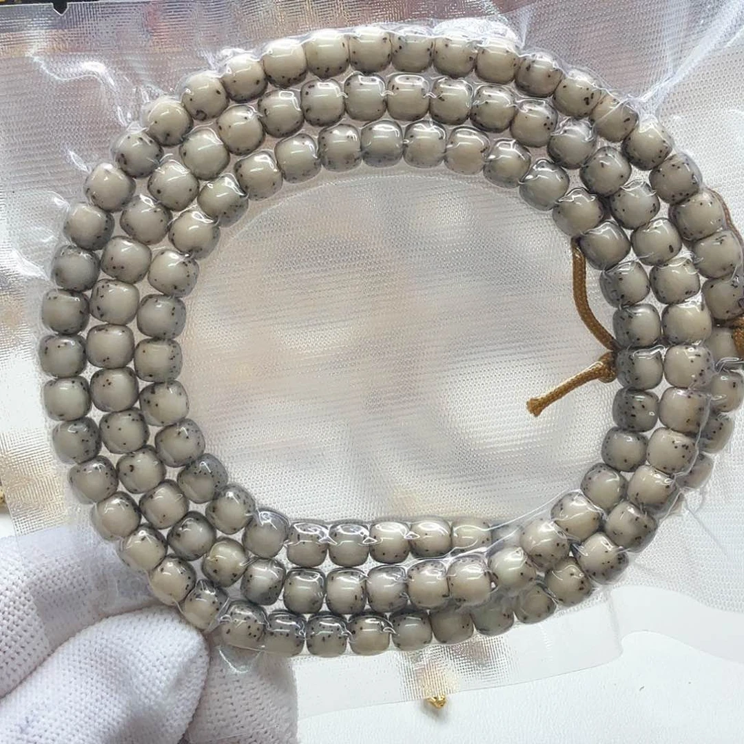 星月菩提手串19一物一图糯冰绿背针尖星河豚7左右108