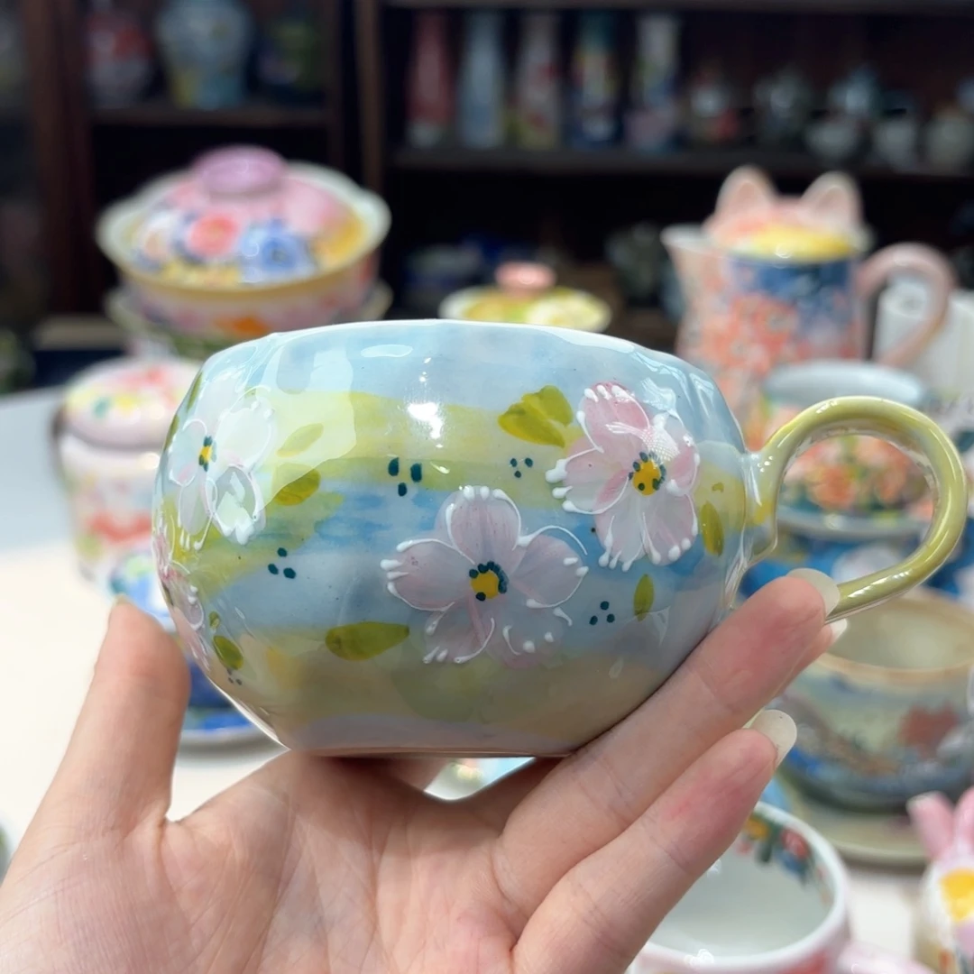 景德镇手绘高温釉下彩陶瓷茶具