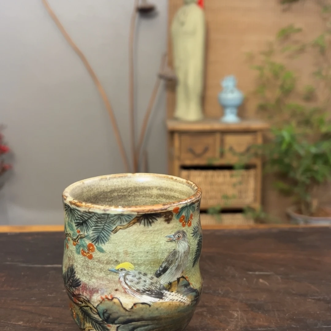 杯?****?柴烧手工手绘陶瓷