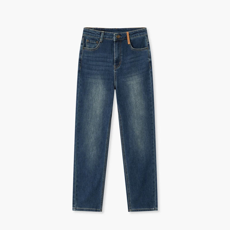 爱居兔秋季新款休身显瘦休闲九分牛仔裤EKNAJ3P010A