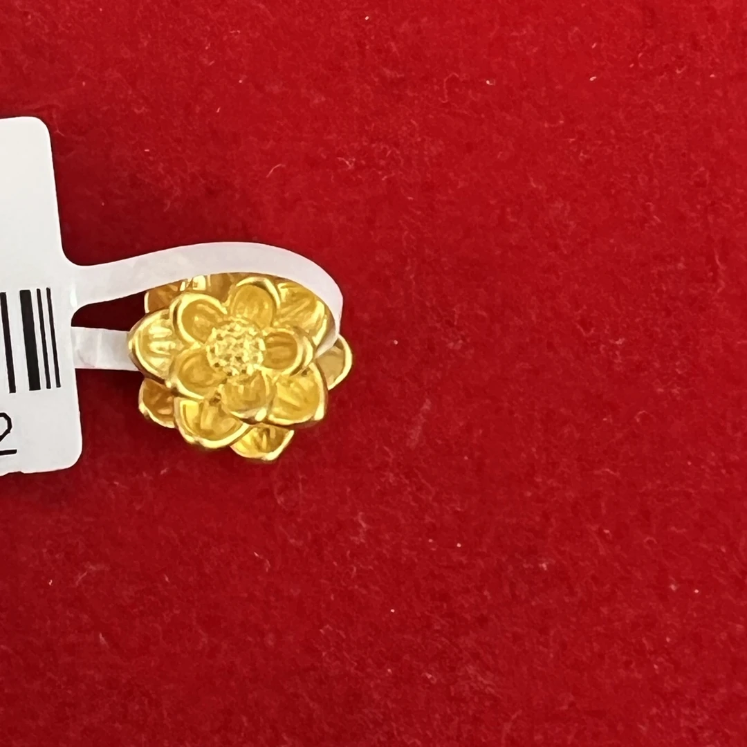 【思思专享】足金999 莲花 GP 0.3 纳金添福