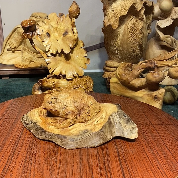 海***条香榧木金蟾