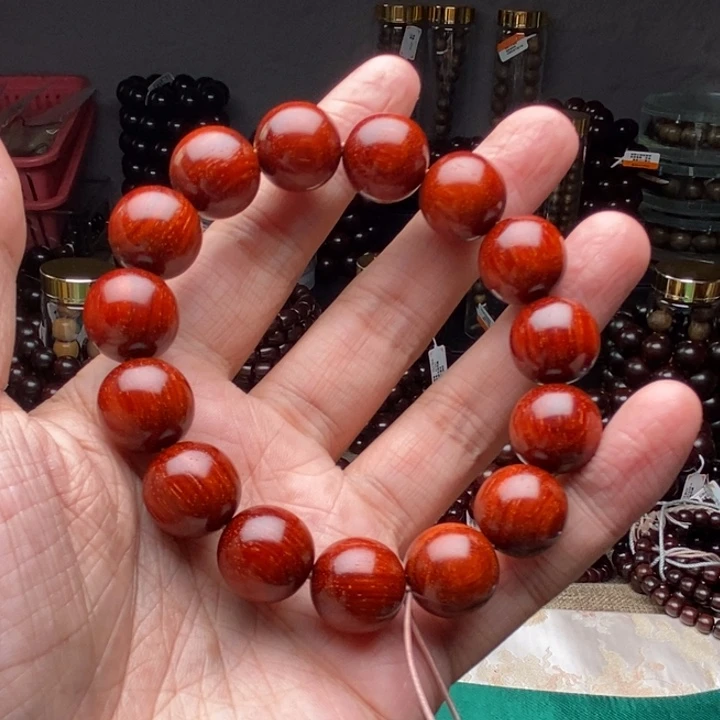 手串/手链檀香紫檀（小叶紫檀）1.5原汁原味顶泥二档（生长纹）