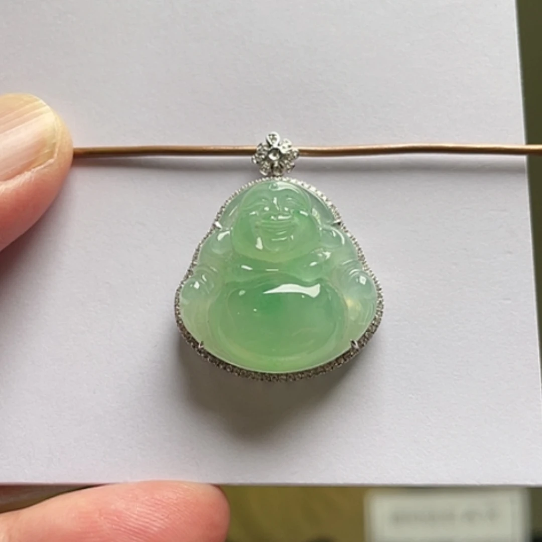 【闪购商品】吊坠(不含链)18K金镶嵌翡翠