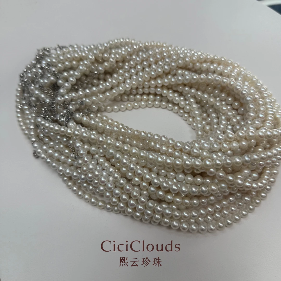 跳跳糖｜5-6mm S925银淡水珍珠项链气质有瑕（多样性发一条）