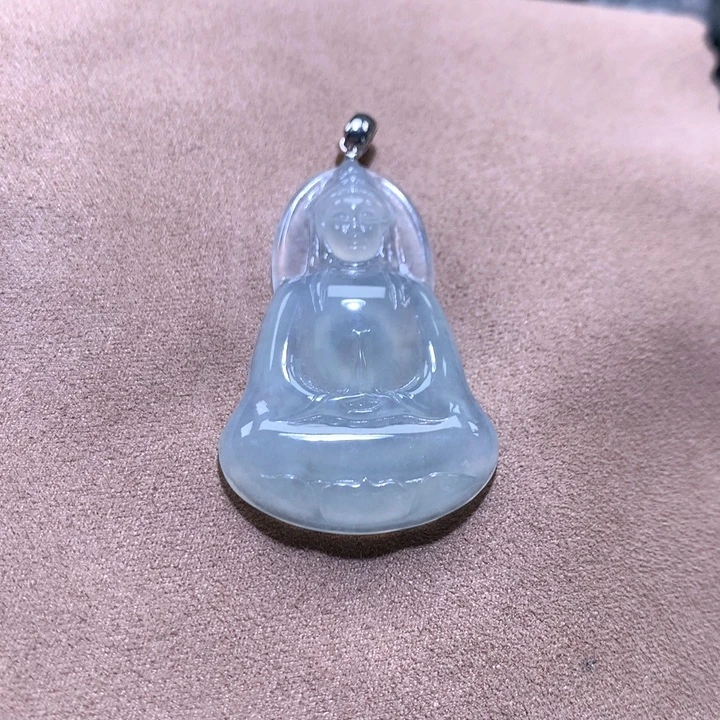 翡翠18K金镶嵌颈饰缅甸翡翠